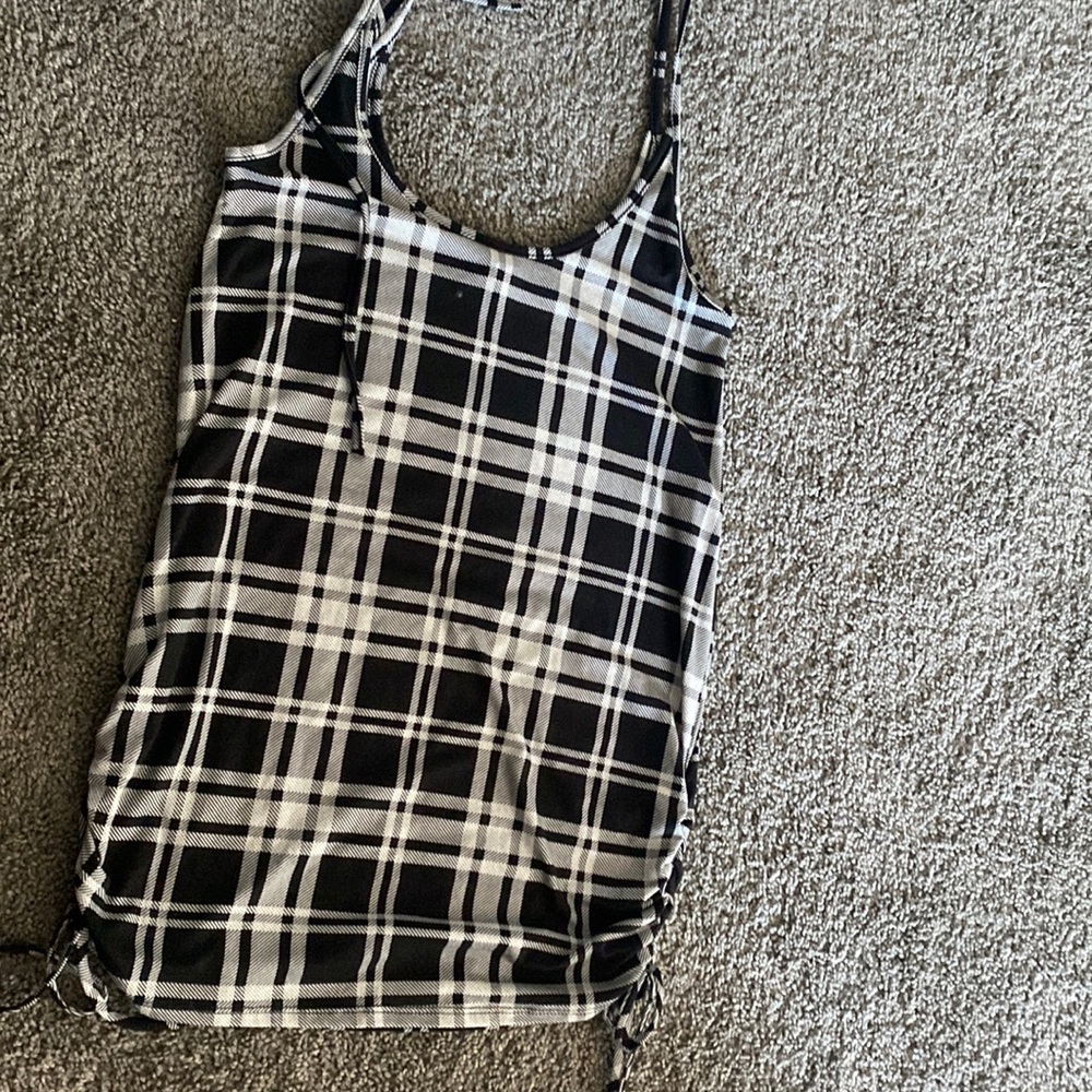 Black&white mini dress